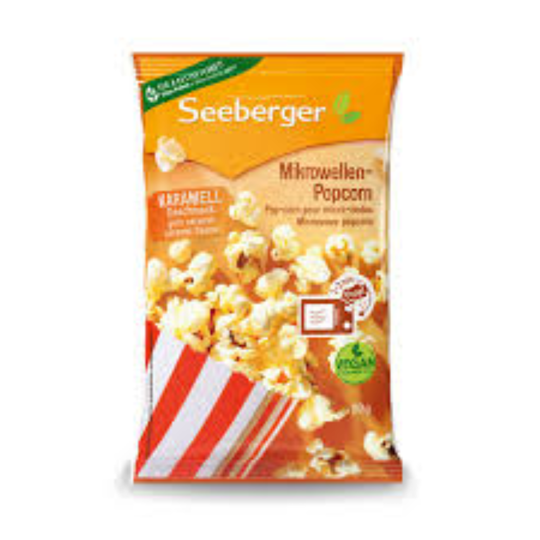 SEEBERGER MICROWAVE POPCORN CARAMEL 90G 